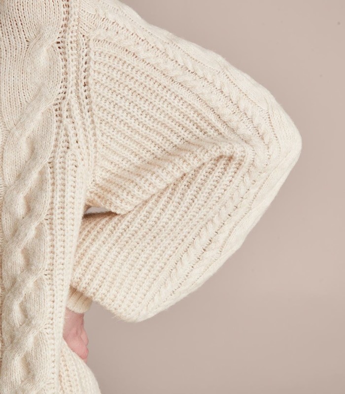 longline cream cardigan